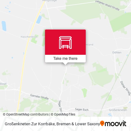 Großenkneten Zur Korrbäke map