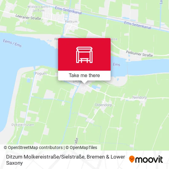 Карта Ditzum Molkereistraße / Sielstraße