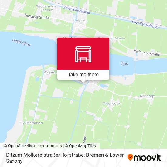Карта Ditzum Molkereistraße / Hofstraße