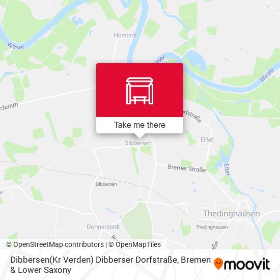 Dibbersen(Kr Verden) Dibberser Dorfstraße map
