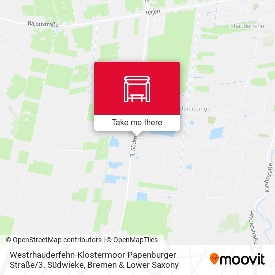 Westrhauderfehn-Klostermoor Papenburger Straße / 3. Südwieke map