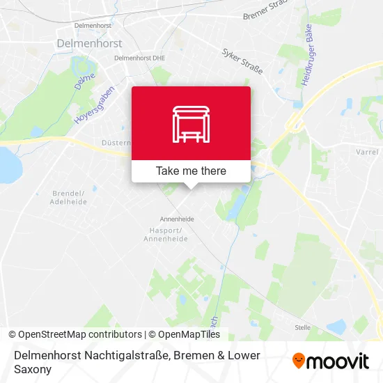Карта Delmenhorst Nachtigalstraße