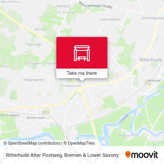 Ritterhude Alter Postweg map