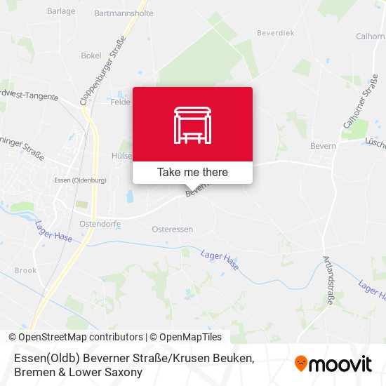 Essen(Oldb) Beverner Straße / Krusen Beuken map