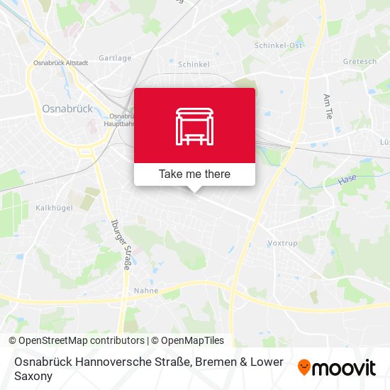 Osnabrück Hannoversche Straße map