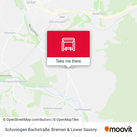 Schoningen Bachstraße map