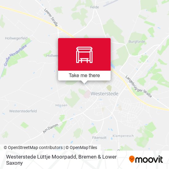 Westerstede Lüttje Moorpadd map