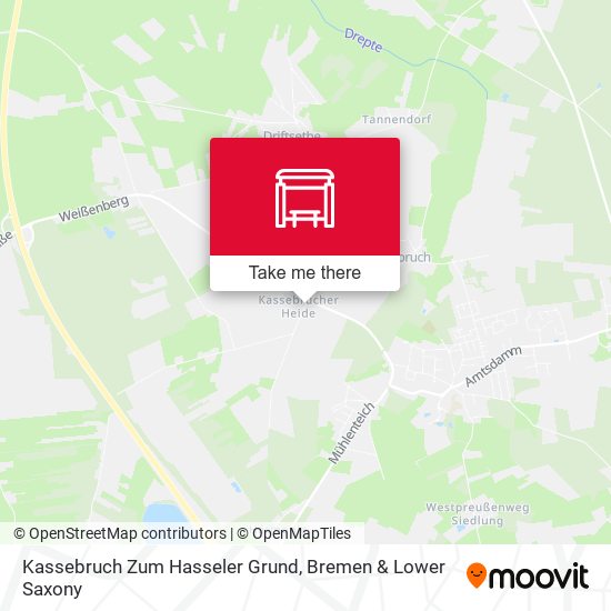 Kassebruch Zum Hasseler Grund map