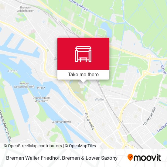 Bremen Waller Friedhof map