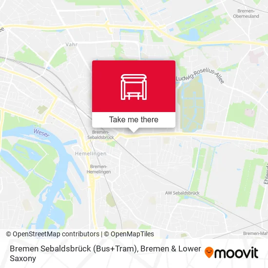 Карта Bremen Sebaldsbrück (Bus+Tram)