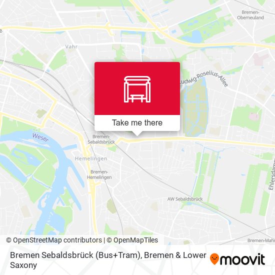 Bremen Sebaldsbrück (Bus+Tram) map