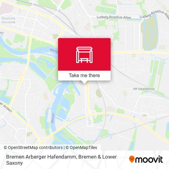 Bremen Arberger Hafendamm map