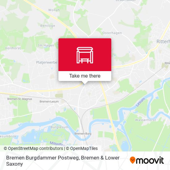 Bremen Burgdammer Postweg map