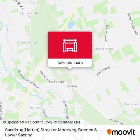 Sandkrug(Hatten) Streeker Moorweg map