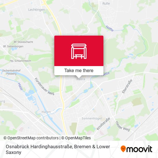 Osnabrück Hardinghausstraße map