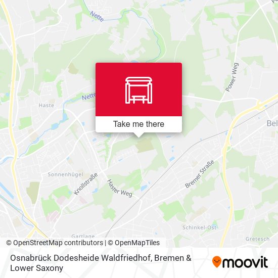 Osnabrück Dodesheide Waldfriedhof map