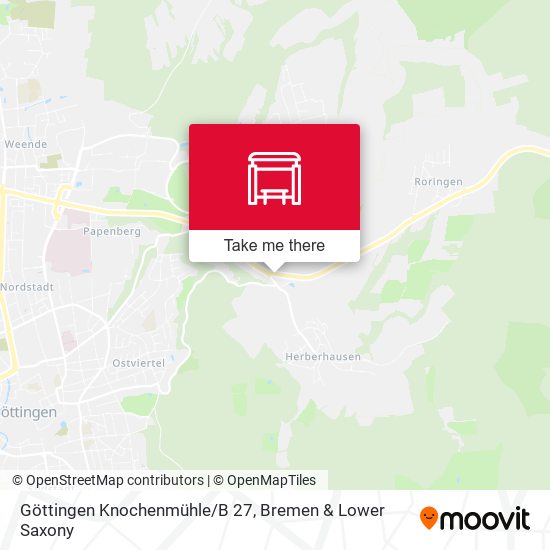 Göttingen Knochenmühle/B 27 map