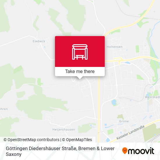 Göttingen Diedershäuser Straße map
