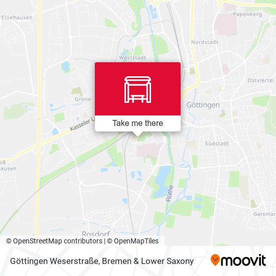 Göttingen Weserstraße map