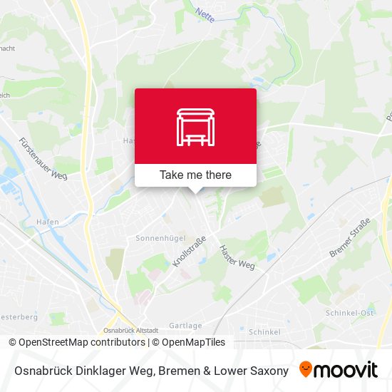 Osnabrück Dinklager Weg map