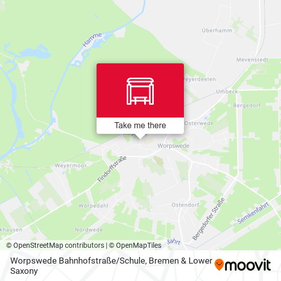 Worpswede Bahnhofstraße/Schule map