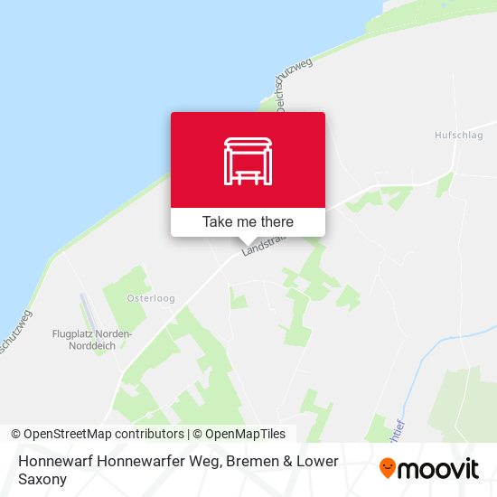 Honnewarf Honnewarfer Weg map