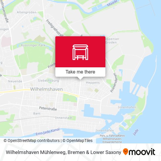 Wilhelmshaven Mühlenweg map