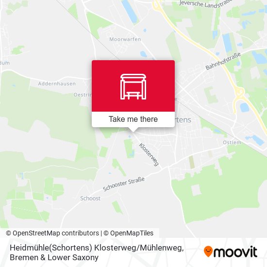 Heidmühle(Schortens) Klosterweg / Mühlenweg map