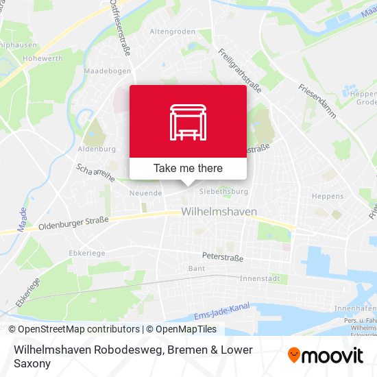 Wilhelmshaven Robodesweg map