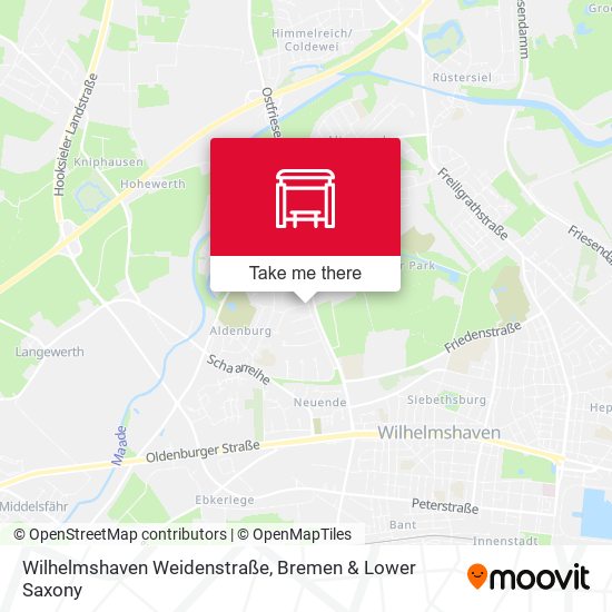 Wilhelmshaven Weidenstraße map