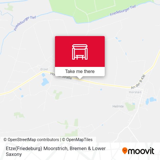 Etze(Friedeburg) Moorstrich map