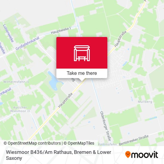 Wiesmoor B436/Am Rathaus map