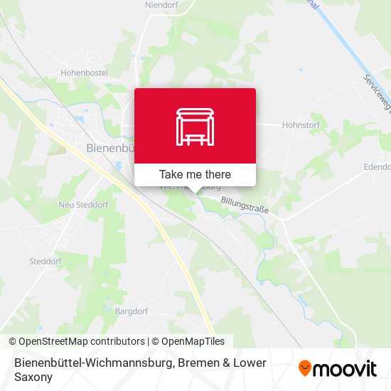 Bienenbüttel-Wichmannsburg map