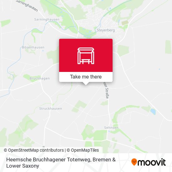 Heemsche Bruchhagener Totenweg map