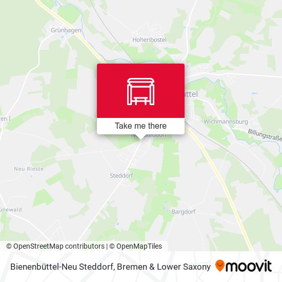 Bienenbüttel-Neu Steddorf map