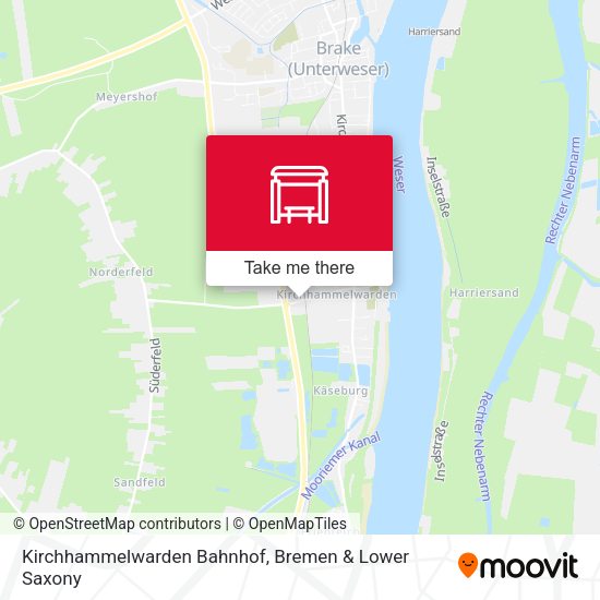 Kirchhammelwarden Bahnhof map