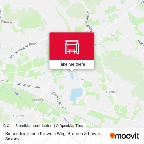 Bissendorf-Linne Kruwels Weg map