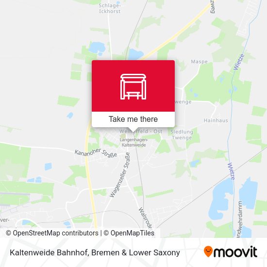 Kaltenweide Bahnhof map