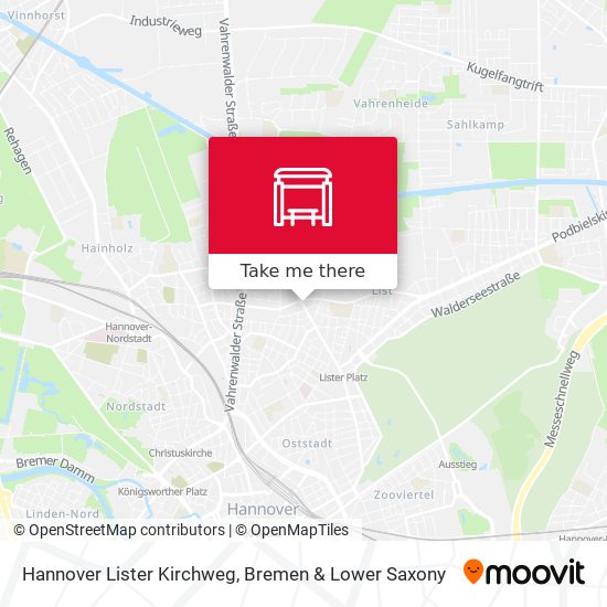 Hannover Lister Kirchweg map