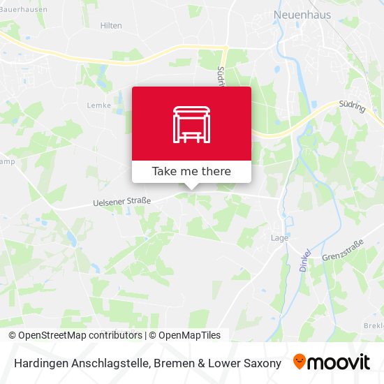 Hardingen Anschlagstelle map
