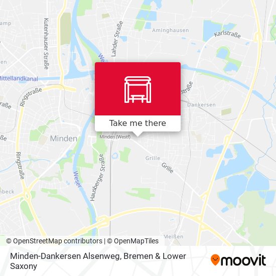 Minden-Dankersen Alsenweg map
