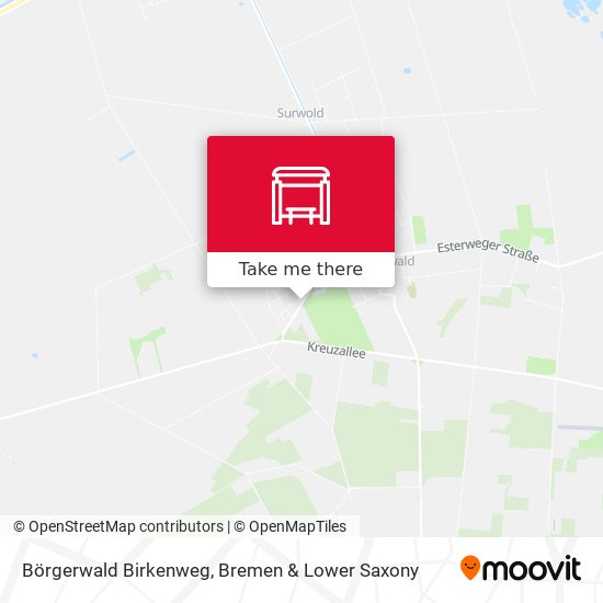 Börgerwald Birkenweg map