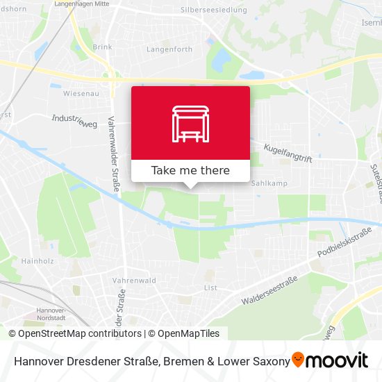 Hannover Dresdener Straße map