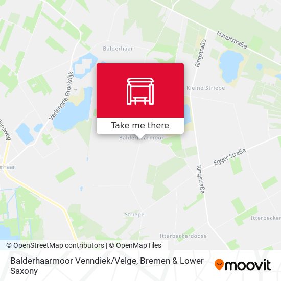 Balderhaarmoor Venndiek/Velge map