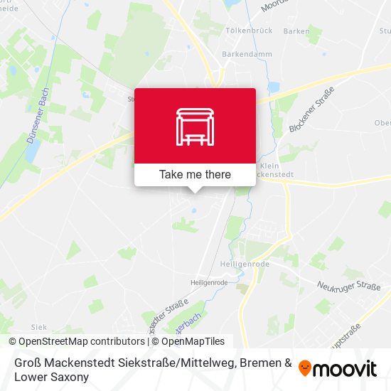 Groß Mackenstedt Siekstraße / Mittelweg map