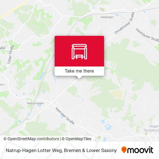 Natrup-Hagen Lotter Weg map