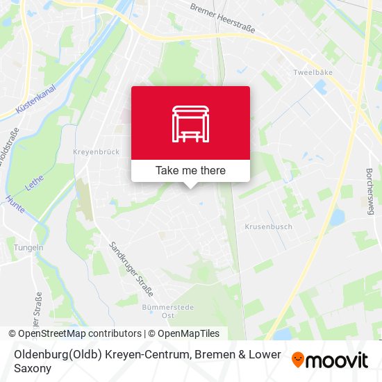 Oldenburg(Oldb) Kreyen-Centrum map