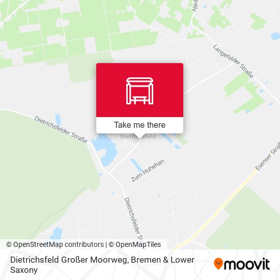 Dietrichsfeld Großer Moorweg map