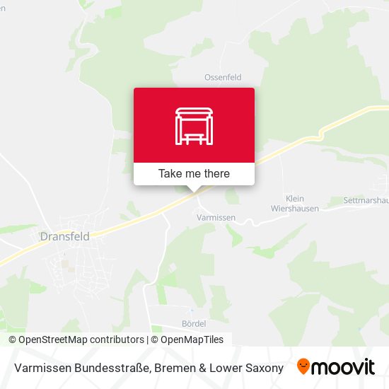 Varmissen Bundesstraße map