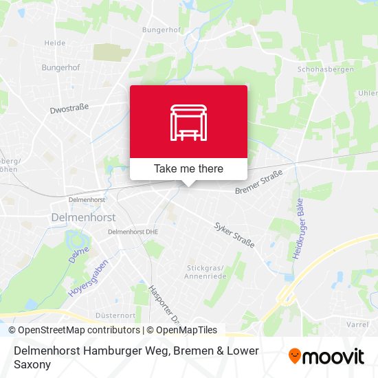 Delmenhorst Hamburger Weg map